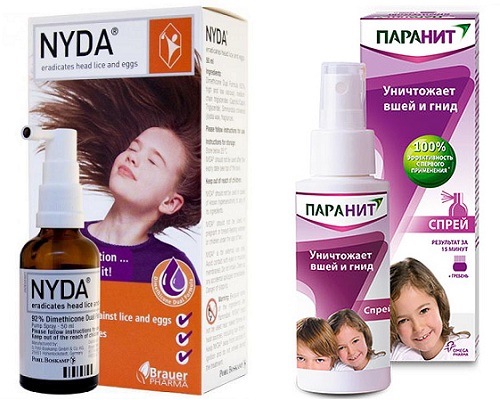 Nyda и Паранит от вшей и гнид для детей
